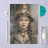 Steampunk Lady, Viktorianische Ephemera Seidenpapier (Handwerk)