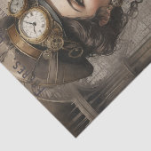 Steampunk Lady, Viktorianische Ephemera, Vintage F Seidenpapier (Ausschnitt)