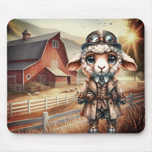 Steampunk Lamb Mousepad (Vorne)