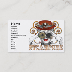 steampunk-lastig aussehende Steampunk-Collage-Kuns Visitenkarte