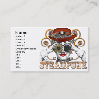 steampunk-lastig aussehende Steampunk-Collage-Kuns Visitenkarte