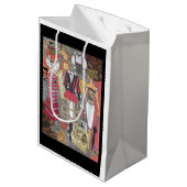 Steampunk launische Papierpuppen-Kunst durch Alina Mittlere Geschenktüte (Rückseite Schrägansicht)