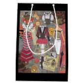 Steampunk launische Papierpuppen-Kunst durch Alina Mittlere Geschenktüte (Rückseite)