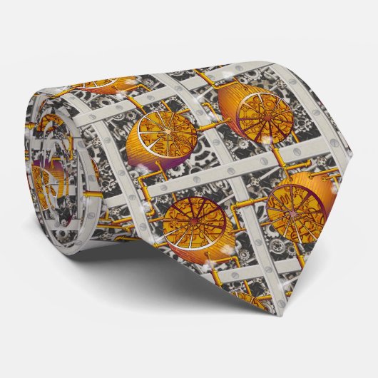 Steampunk Lemons Krawatte (Gerollt)
