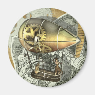 Steampunk lenkbar-Luft-Ausflug-Magnet Magnet