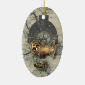 Steampunk lenkbarer Ballon-Fahrt Keramikornament (Rechts)