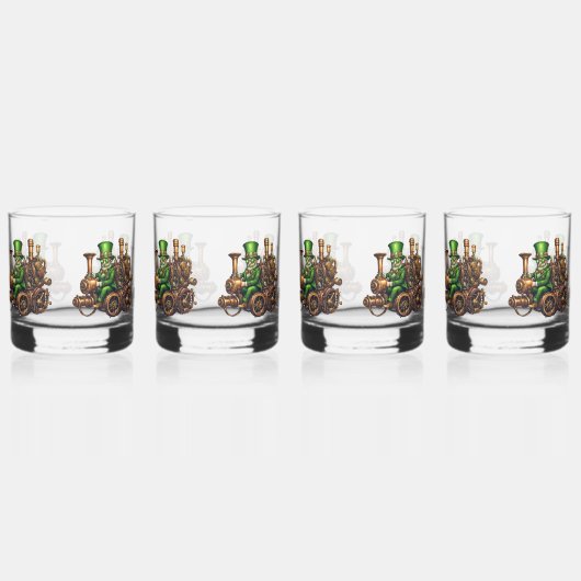 Steampunk Leprechaun Whiskyglas (Links)