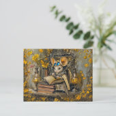Steampunk-Lesemaus Postkarte (Stehend Vorderseite)
