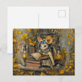 Steampunk-Lesemaus Postkarte (Vorne/Hinten)