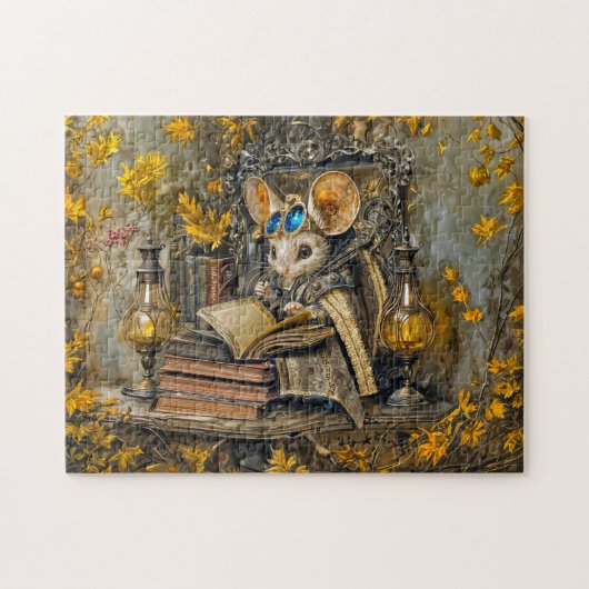 Steampunk-Lesemaus Puzzle (Horizontal)