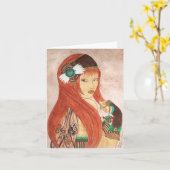 Steampunk Libellen-Karte Karte (Gelbe Blume)