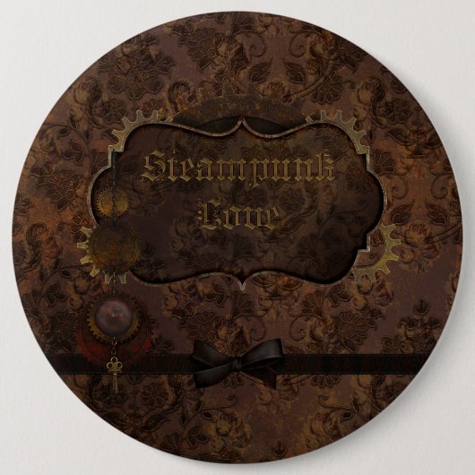 Steampunk-Liebe 2 Button (Vorderseite)