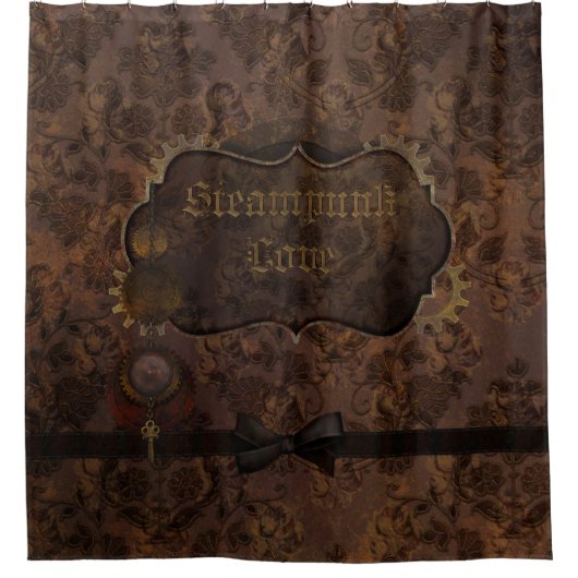 Steampunk-Liebe 2 Duschvorhang (Vorderseite)