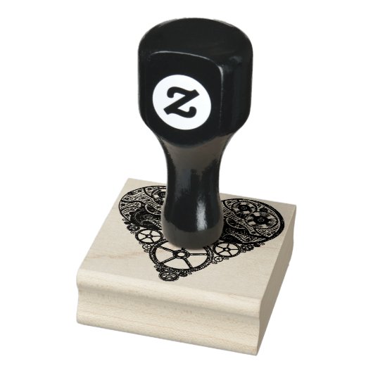Steampunk Liebe Heart Gummistempel (Stempel)