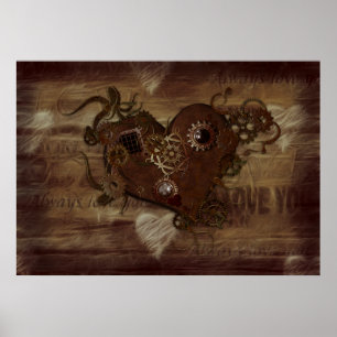 Steampunk-Liebe Poster
