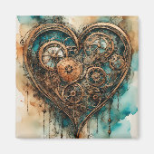 Steampunk Liebe Valentine Magnet (Vorne)