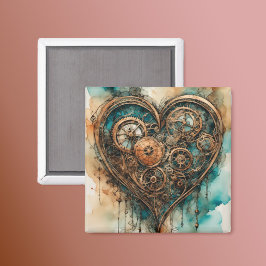 Steampunk Liebe Valentine Magnet