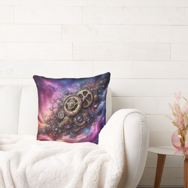 Steampunk, Lila und rosa Kissen (Liege)
