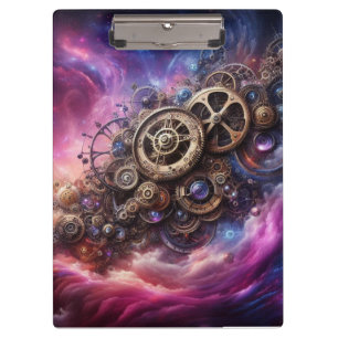 Steampunk, Lila und rosa Klemmbrett