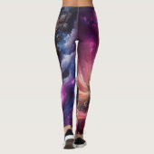 Steampunk, Lila und rosa Leggings (Rückseite)