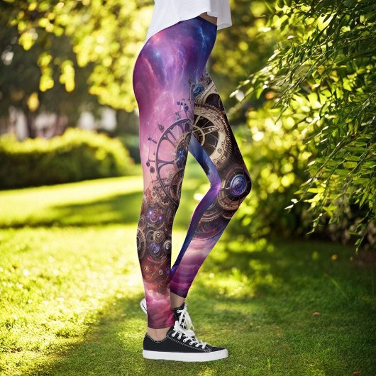 Steampunk, Lila und rosa Leggings