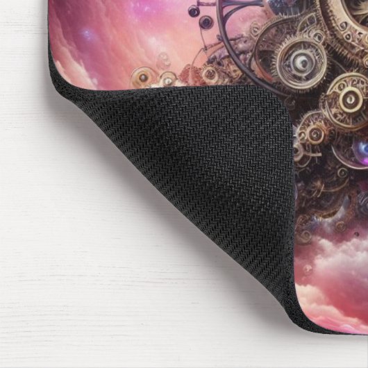 Steampunk, Lila und rosa Mousepad (Ecke)