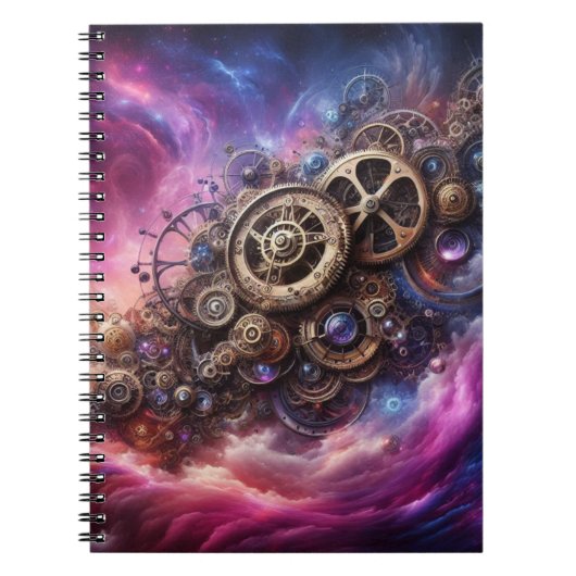 Steampunk, Lila und rosa Notizblock (Vorderseite)