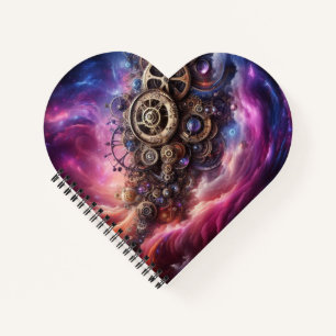 Steampunk, Lila und rosa Notizblock