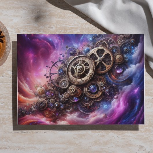 Steampunk, Lila und rosa Seidenpapier