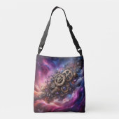 Steampunk, Lila und rosa Tragetaschen Mit Langen Trägern (Rückseite)