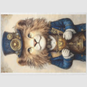 Steampunk Lion & Gold Trophy AS3 Decoupage Seidenpapier (Vorderseite)