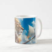 Steampunk Lion Kaffeetasse (VorderseiteRechts)