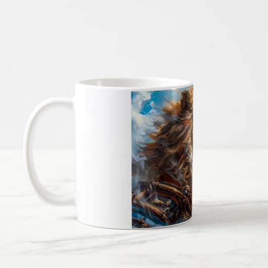 Steampunk Lion Kaffeetasse (Links)