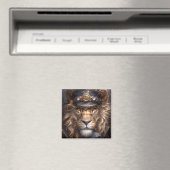 Steampunk Lion Magnet (In Situ (Geschirrspüler))