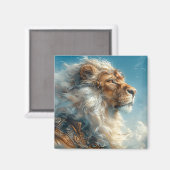 Steampunk Lion Magnet (Vorderseite/Rückseite)