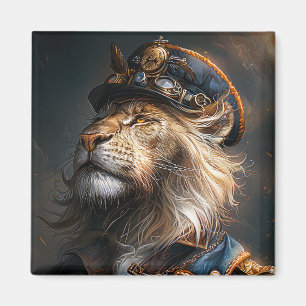 Steampunk Lion Magnet