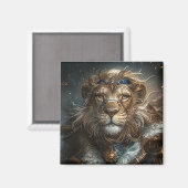 Steampunk Lion Magnet (Vorderseite/Rückseite)