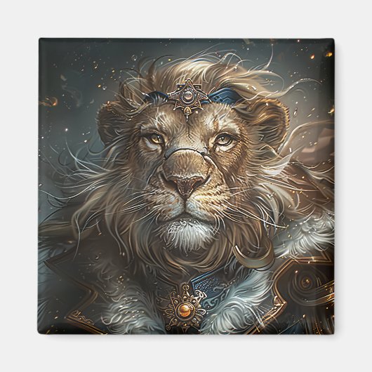 Steampunk Lion Magnet (Vorne)