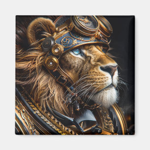 Steampunk Lion Magnet
