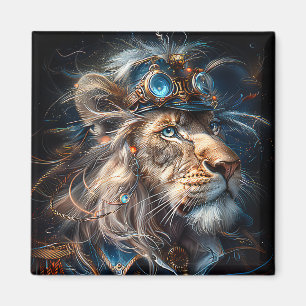 Steampunk Lion Magnet