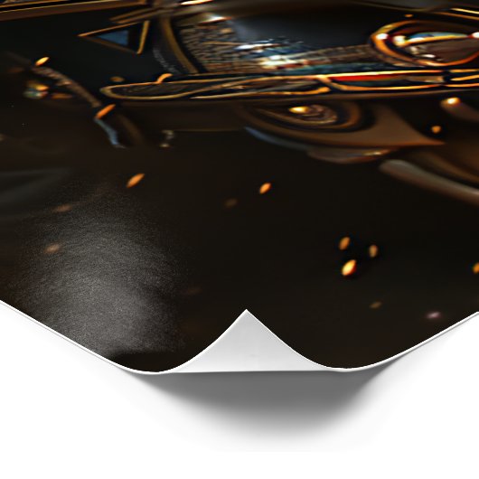 Steampunk Lion Poster (Ecke)