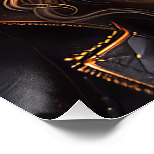 Steampunk Lion Poster (Ecke)