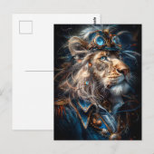 Steampunk Lion Postkarte (Vorne/Hinten)