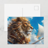 Steampunk Lion Postkarte (Vorne/Hinten)