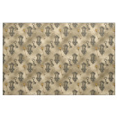 Steampunk Lock und Key Gold | Vintage Entkopplung Stoff (Fat Quarter (45,7 x 55,9 cm))