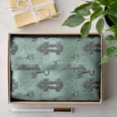 Steampunk Lock und Key Green | Vintage Entkopplung Seidenpapier (Geschenk)