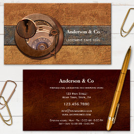 Steampunk Locksmith Hardware Store Business Card Visitenkarte