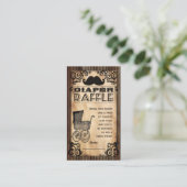 Steampunk Look Baby Boy Diaper Raffle Ticket Begleitkarte (Stehend Vorderseite)