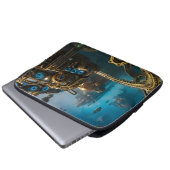 Steampunk Lost City of Atlantis Laptopschutzhülle (Vorne Knopf)