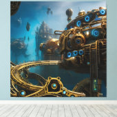 Steampunk Lost City of Atlantis Leinwanddruck (Insitu (Holzboden))